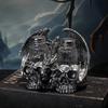 Decorative Skull Seasoning Box Rack Unique Beverage Stand Kitchen Accessory Seasoning Box Holder Resin Texture for Home