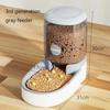 3.8L Plastic Automatic Water Fountain Food Dispenser Dog Bowl Pet Feeder +Cat Water Combination Food Bucket With Double Bowls
