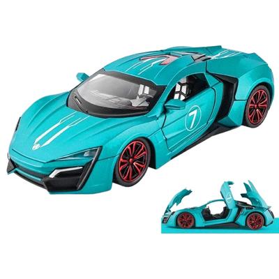 1/24 Spray Lykan Hypersport Alloy Modely aut s funkcí světelného zvukového efektu, dospělí a děti jsou vhodné pro dárky, sběratelské předměty, dekorace