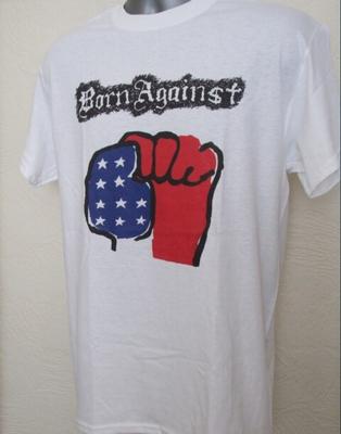 Born Against Flag Fist T-shirt Punk Music Moss Icon Crossed Out Los Crudos T231