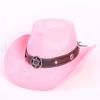 Popular European and American Classic Suede Western Cowboy Hat Men's and Women's Fashion LO Style Peach Heart Cowboy Hat