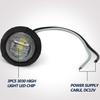 X-STYLE White Car LED Side Marker Lights, 3 Rows Custom LED Decorative Parts,