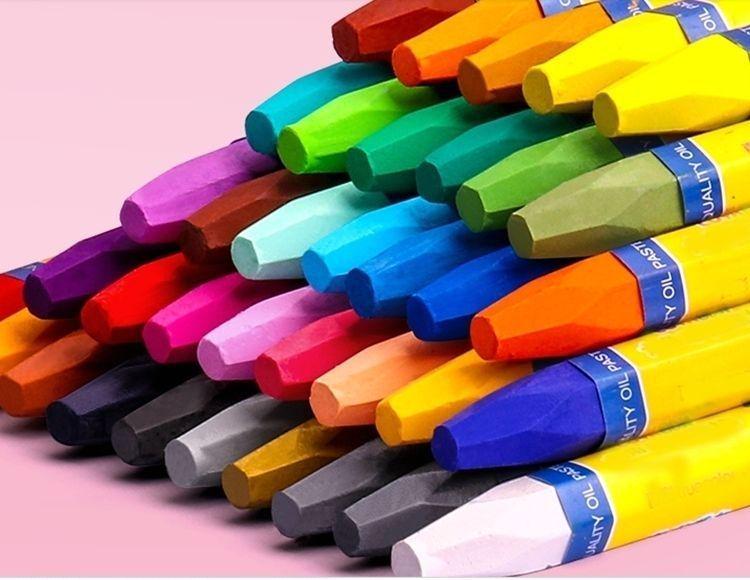 Oil Pastel Crayons and Drawing Pens Set for Kids and Students - Available In 12, 18, 24, or 36 Colors