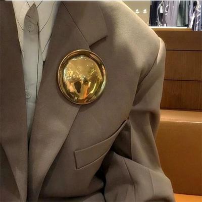 Jewelry Accessories Round Slice Brooches Geometric Big Statement Irregular Brooch Fashion   Daily