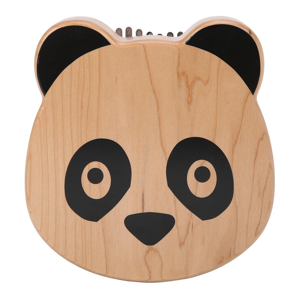 Kalimba Thumb Piano Maple Panda Music Instrument with Sticker for Children Beginner M‑7