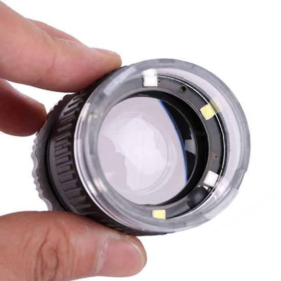 Lupa na bižuterii s 30x čočkovou válcovou lupou a LED světlem