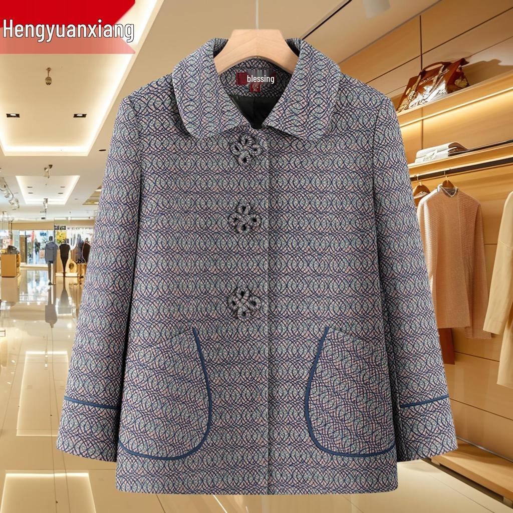 Hengyuanxiang 2025 Frühlingsmantel für Frauen mittleren und höheren Alters