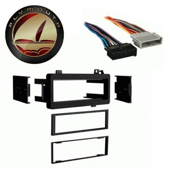 Fits Plymouth Gran Fury 1984-1989 Single DIN Harness Radio tall Dash Kit