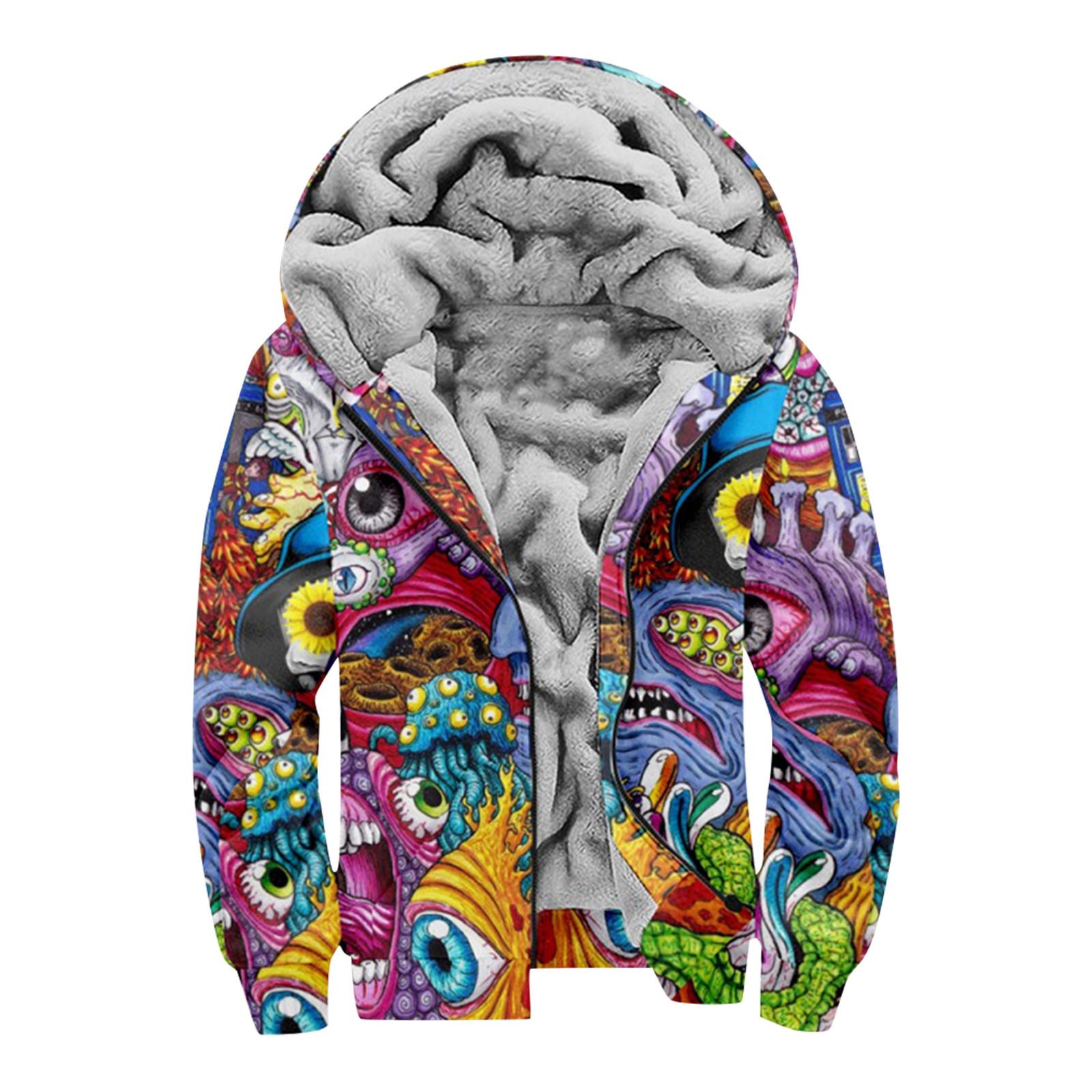 

Мужской индивидуальный повседневный свитер на молнии с длинным рукавом и принтом, толстый хлопковый костюм, зимний костюм XXL жёлтый