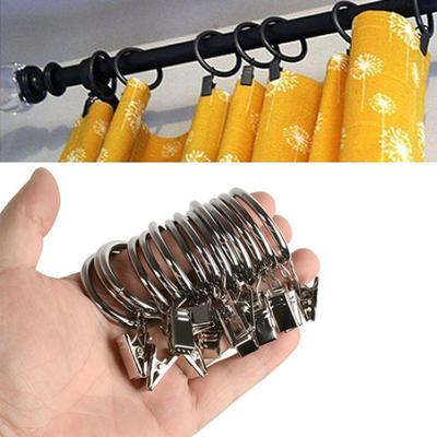 10 Stück praktische Mini-Fenstervorhanghaken, Metallringe, Clips mit Ösen