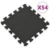 VidaXL Floor Mat 54 Pcs 4.86 EVA Foam Black 92457