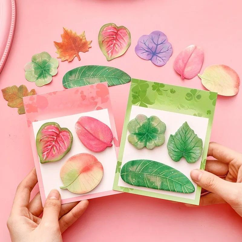 60 vellen Kawaii gekleurde blad memoblokken Eenvoudige scrapbooking sticker Schoolbenodigdheden Post plaknotities Kantoorpapier