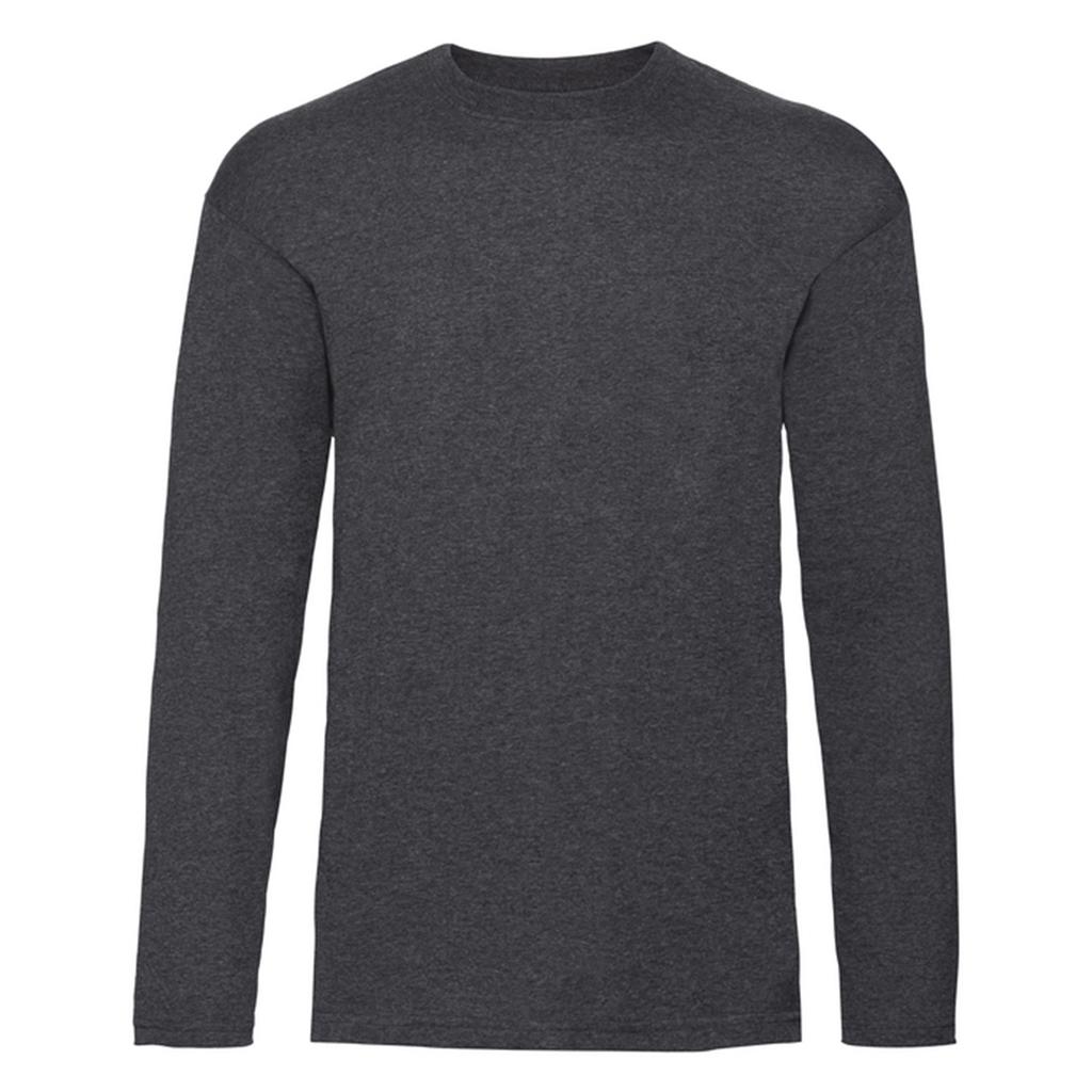 Fruit of the Loom Unisex Adult Valueweight Polycotton Long-Sleeved T-Shirt
