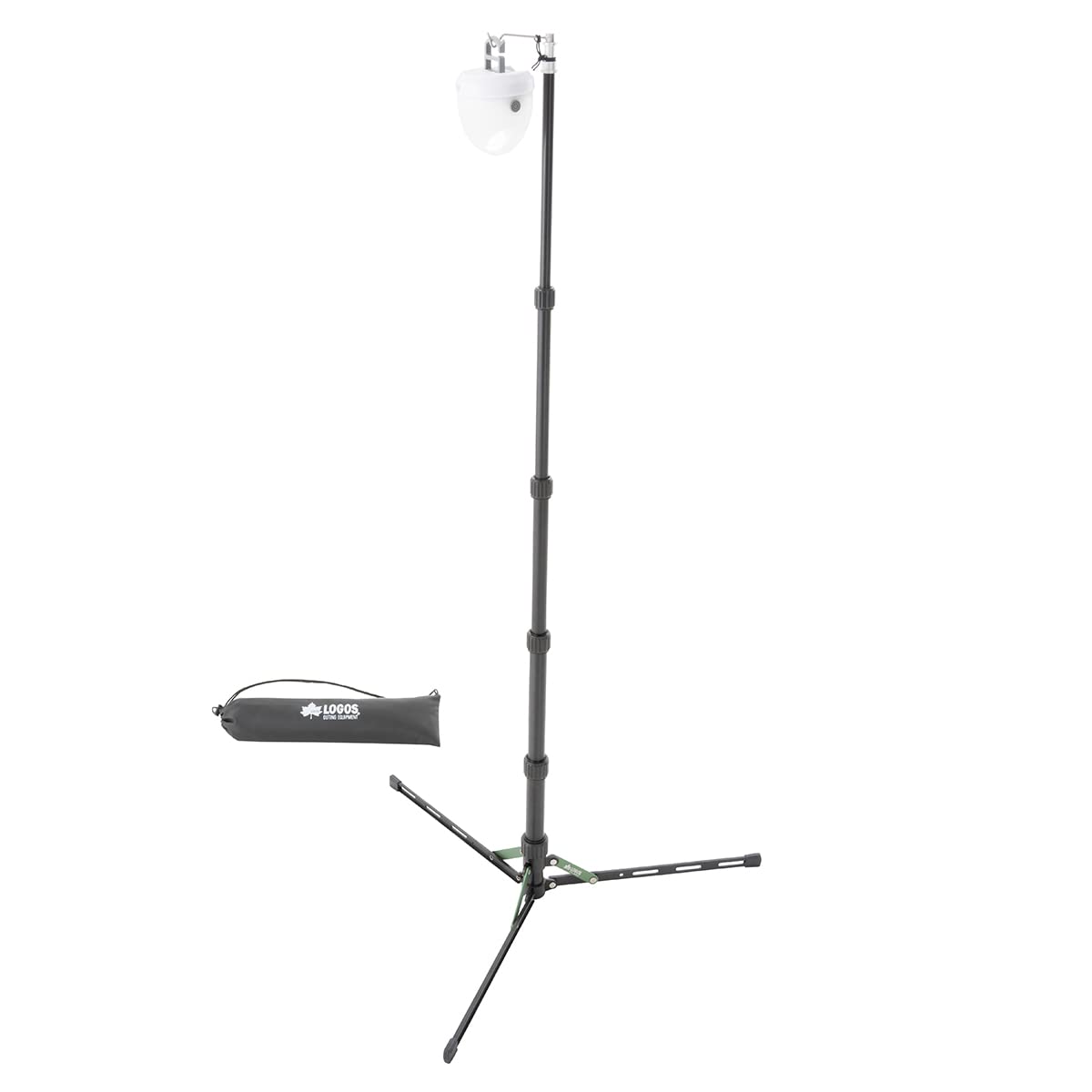 

LOGOS Handy Flat Lantern Stand 71905008, Black, Approx. 48cm Wide x 42cm Deep x 48-123cm High