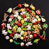 3D Fruit/Animal Enamel Charms For Jewelry Making Supplies Cherry Pea Lobster Corn Pendant Charm DIY Earrings Keychain Materials