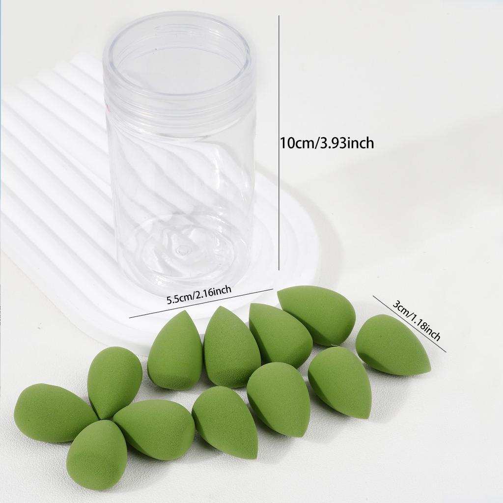 12pcs Mini Beauty Sponge Egg Water Drop Small Makeup Egg Powder Puff Dry Wet Combined Cosmetic Tools With Storage Box