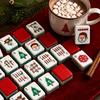 Langlebige Acryl-Mahjong-Steine 160 Stück/Set Weihnachts-Amerikanische Steine, 4-lagiges graviertes Reise-Set, Geschenke für Mah-Jong-Liebhaber und Anfänger, Hochkontrastierende Steine