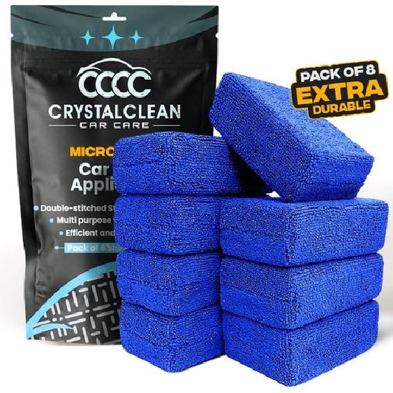Microfiber Applicator Pad (5 X 3 ) (Pack of 8) Rectangle Microfiber Blue