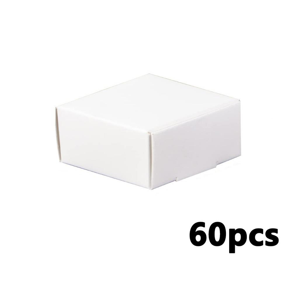60 ks Malé dárkové krabičky Kraftové dárkové krabičky Bílé kartonové krabičky Dárky na párty Balení na čokoládu Krabička na cukroví Dárková balicí krabička