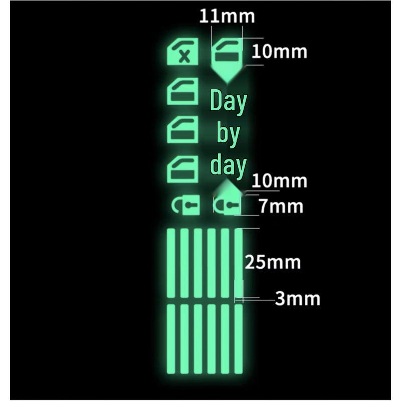 Luminous Waterproof Car Interior Button Sticker - Wear-Resistant Fluorescent Window Lift Switch Decal