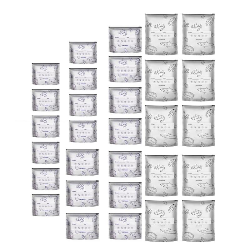Thickened Aluminum Foil Sealed Bags With Expandable Space Moistureproof Food Containers For Kitchen Organization