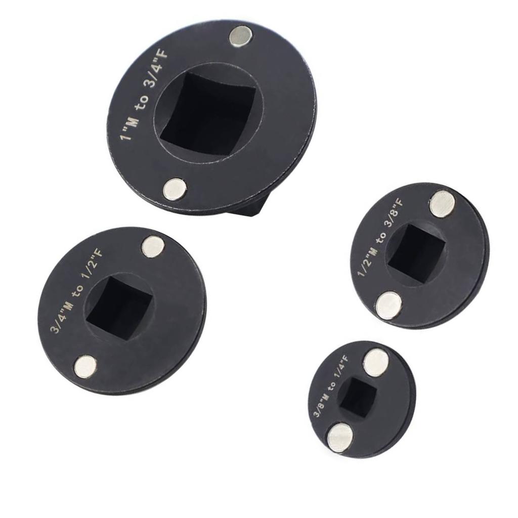 4Pcs Low Profile Socket Adapter Set 1in to 3 4in 3 4in to 1 2in 1 2in to 3 8in 3 8in to 1 4in Drive Reducing Adapter