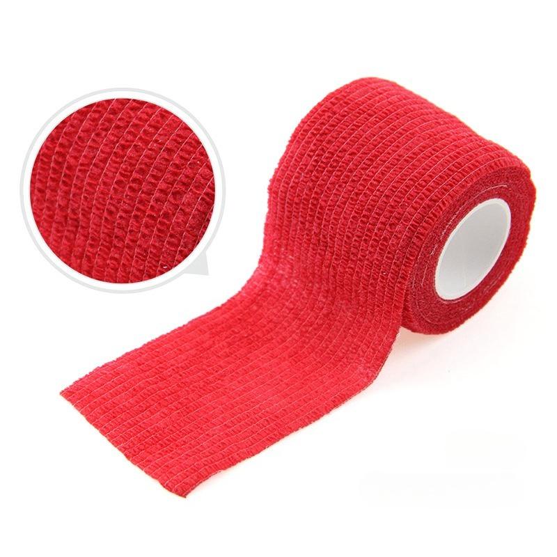 

New Hot Elastic Bandage Elastoplast Self Adhesive Tape Sports Protect Wrist Palm Finger Arm Shoulder Knee Ankle Pets Leg Tattoo 5CMX4.5M червоний