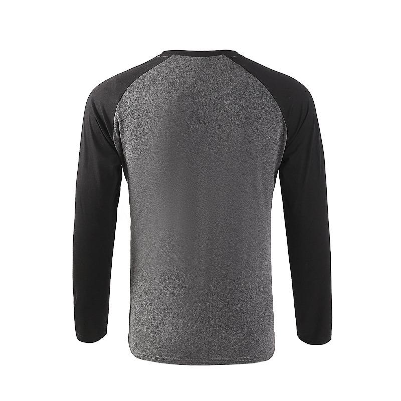 Herren Plus Size Lockeres Atmungsaktives Langarm Raglan Rundhals T-Shirt