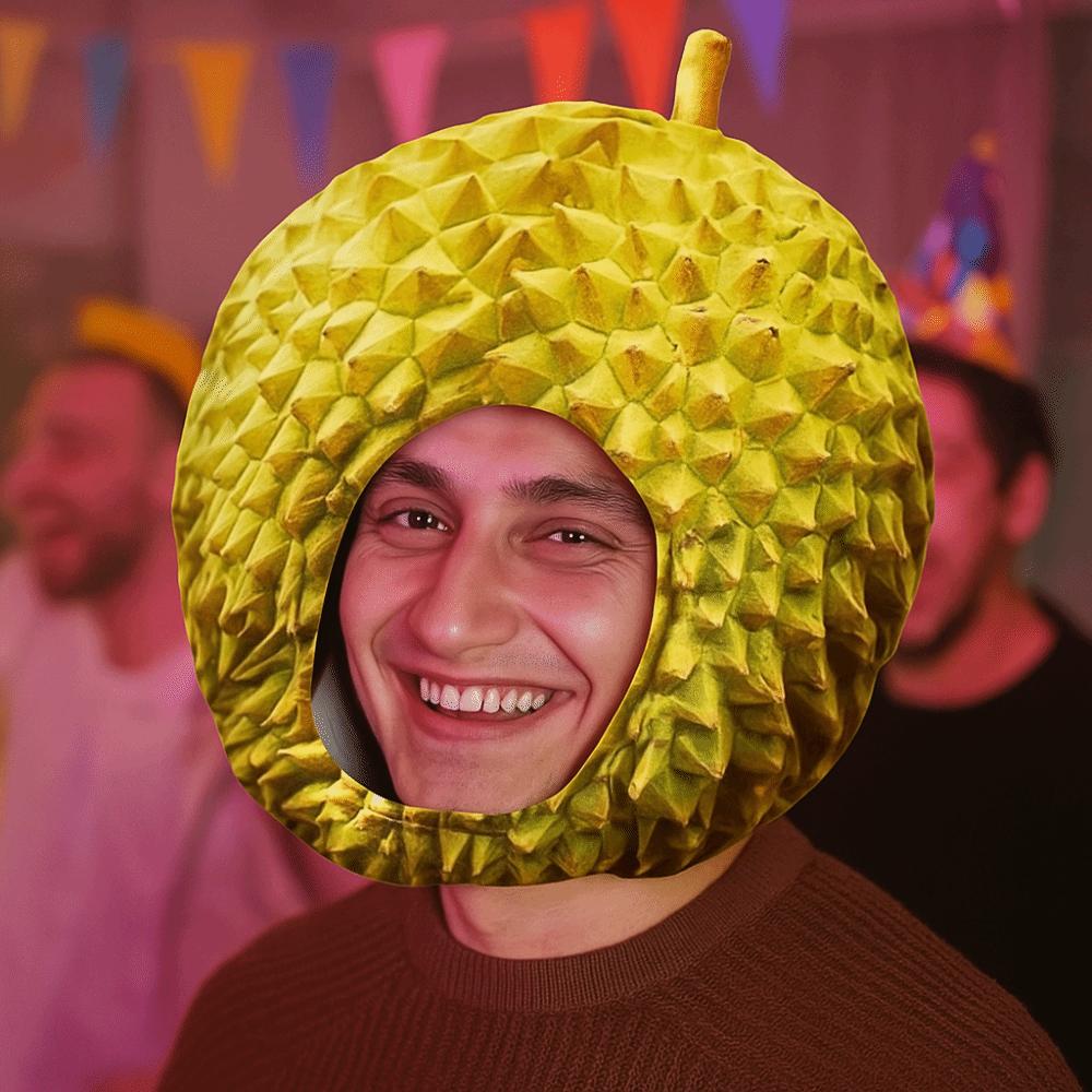 Funny Simulation Durian Hat Soft Cartoon Plush Hat Plush Headwear Durian Headgear  Costume Parties