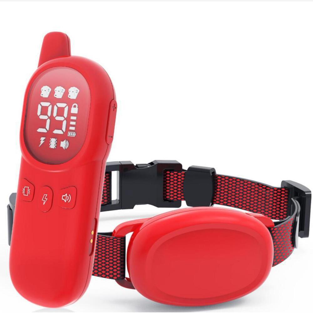 Pet Anti Bark Collar Waterproof Wireless Remote Control Rechargeable Electric Training Collar For Small Medium Large Dogs