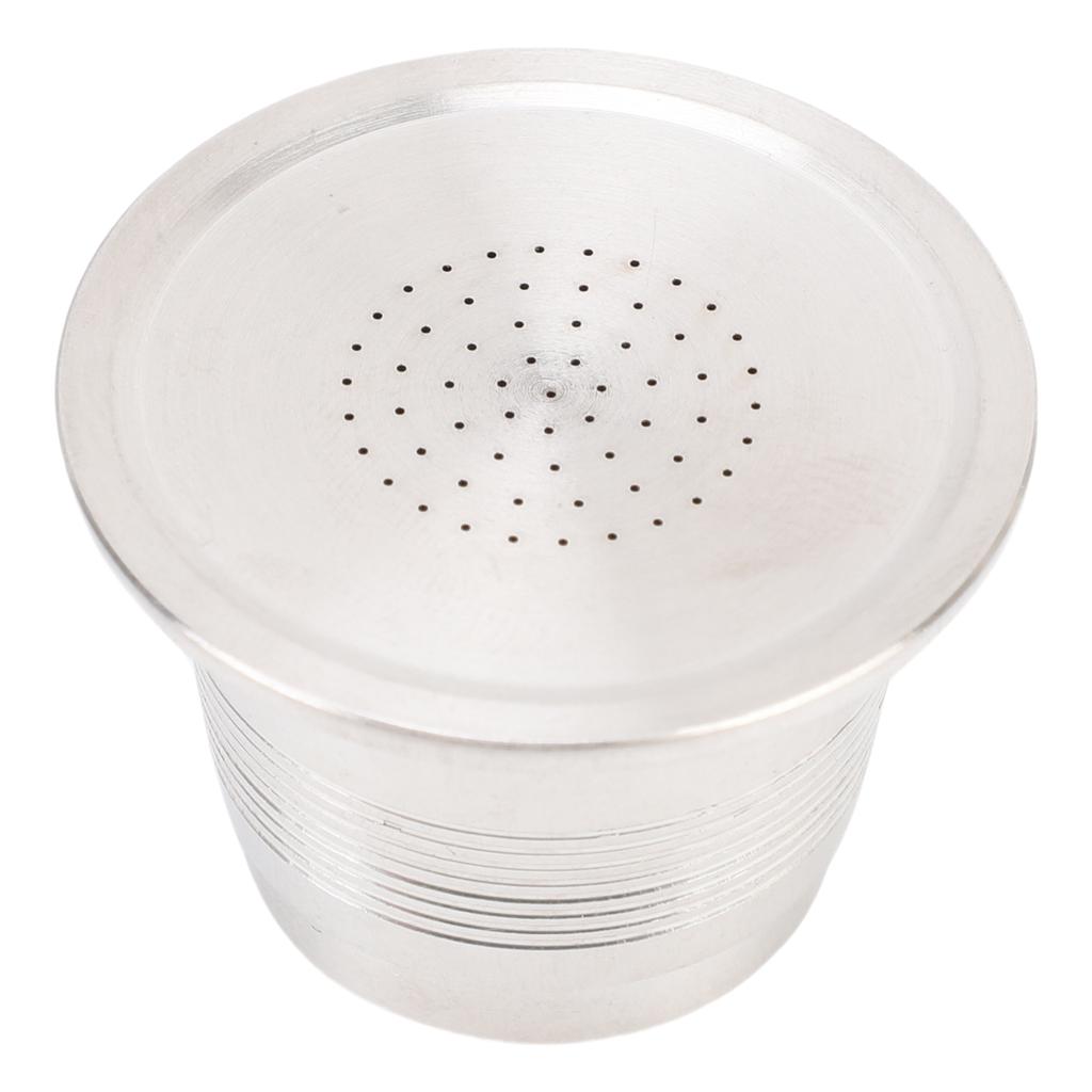 Porous Refillable Stainless Steel Coffee Capsule Double Sided Coffee Tamper with Brush Spoon Filter Seal Ring for