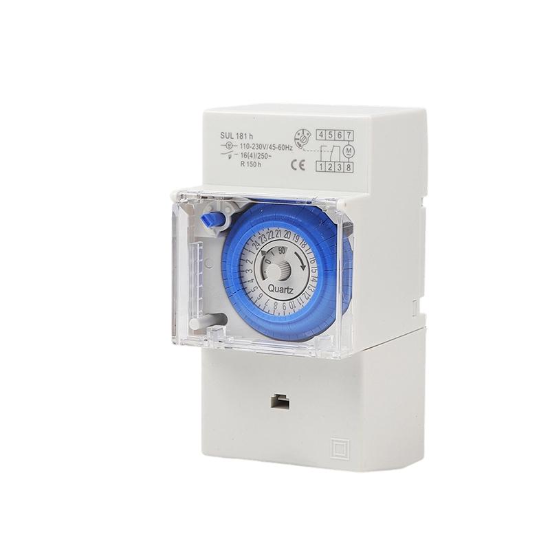 SUL181H 24H Mechanical Timer Switch 100-230VAC Din Rail Time Switch 30min Setting For Light/LED/Advertising/Industrial3