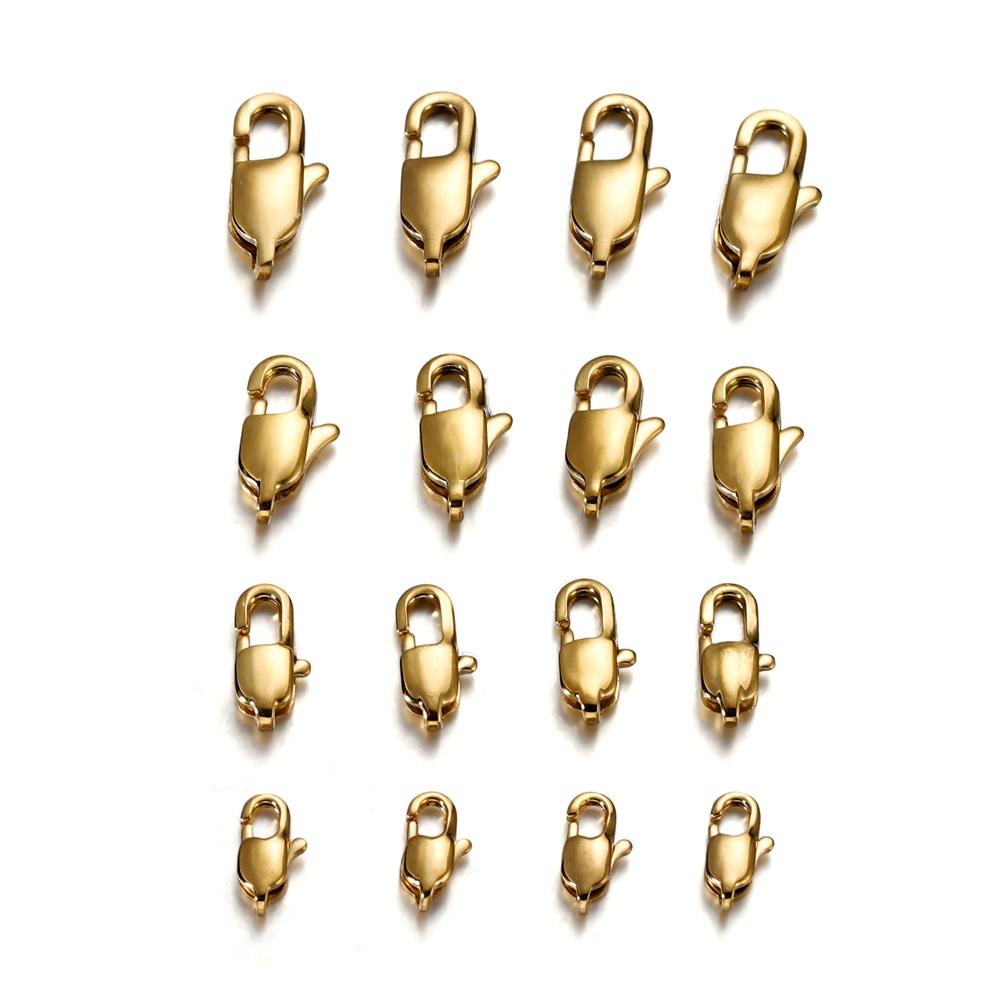 Lote de 5 cierres giratorios de acero inoxidable para collares, pulseras y langostinos, para hacer joyas, accesorios.