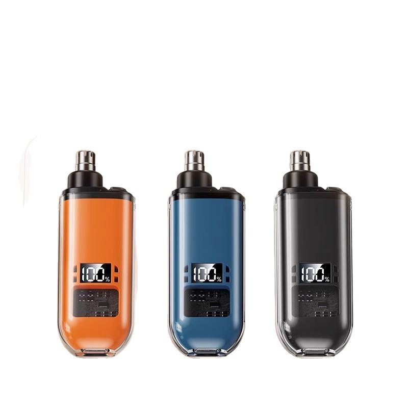 Electric Nose Hair Trimmer with Digital Display for Men - Portable Nose Hair Clipper Scissors and Shaver