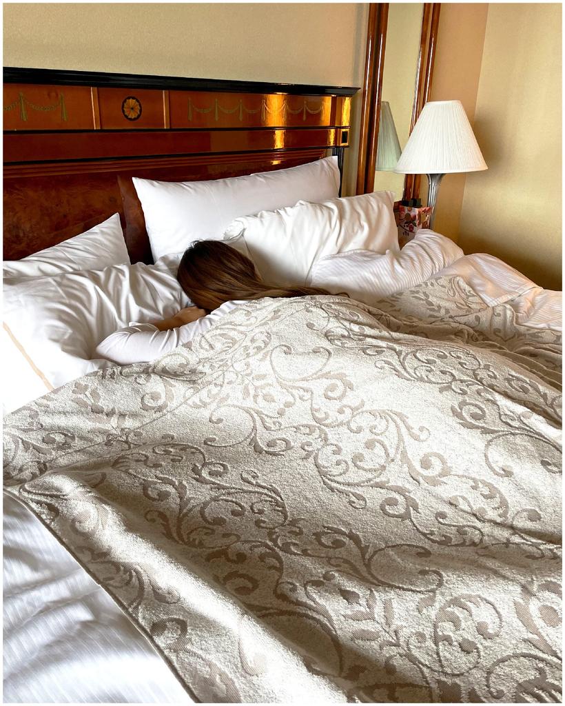 Imabari Towel Certified Towel 140cm x Made in Imabari Botanical Damask Blanket/Inner Blanket, Single, Approx. 190cm, Japan, 100% Cotton, Washable,