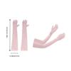 Fashion Solid Color Long Sleeve Non-slip Flip Sunscreen Sleeve Gloves Sun Protection Quick-drying Ice Silk Arm Sleeve Driving