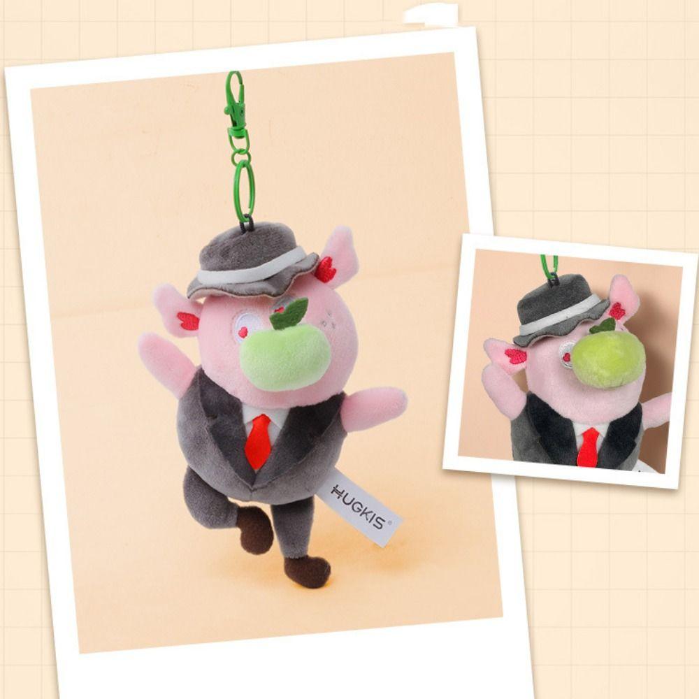 10CM Size Pig Plush Keyring Soft Plush Cartoon Pig Doll Pendant  Birthday Party