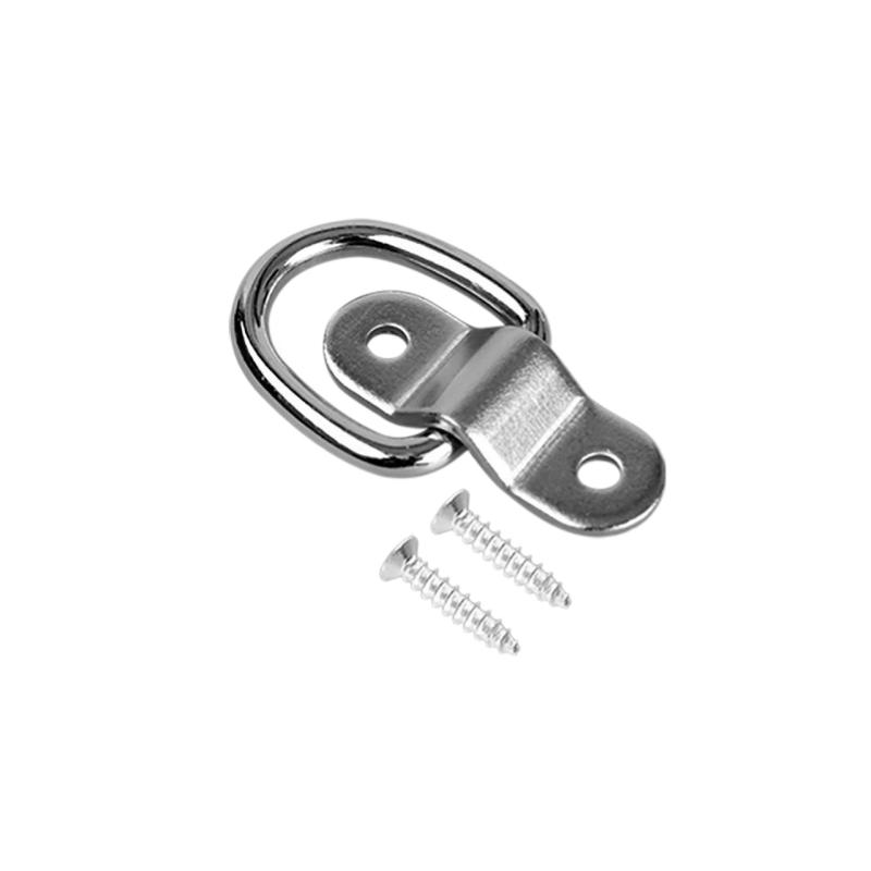 1-10Pcs D Rings with Screws Tie Down Anchors Ring Pull Hooks Iron Lashing Ring Fastener For Car Boat Cargo Trailer Vehicles RV