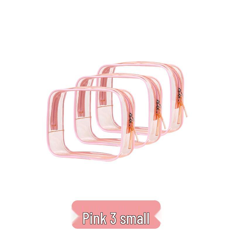 Large Capacity Waterproof Transparent Makeup Bag - Portable Toiletry Organizer for Travel