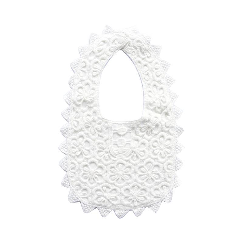 Korean Style Toddler Kids Lace Floral Bibs Cute Hollow Out False Collar Children Clothes Accessiory Pure Color Baby Girls Cotton