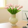 ucky 20 Pcs Light Pink Artificial Tulip Silk Fake Flowers Realistic Touch Spring Summer Fake Flowers for Home Decor Outdoor Garden Parties and