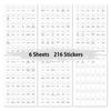 216pcs White Sticker Spice Jars Sticker Organizer Label For Household Kitchen Waterproof Reusable Kitchen Accesserioes