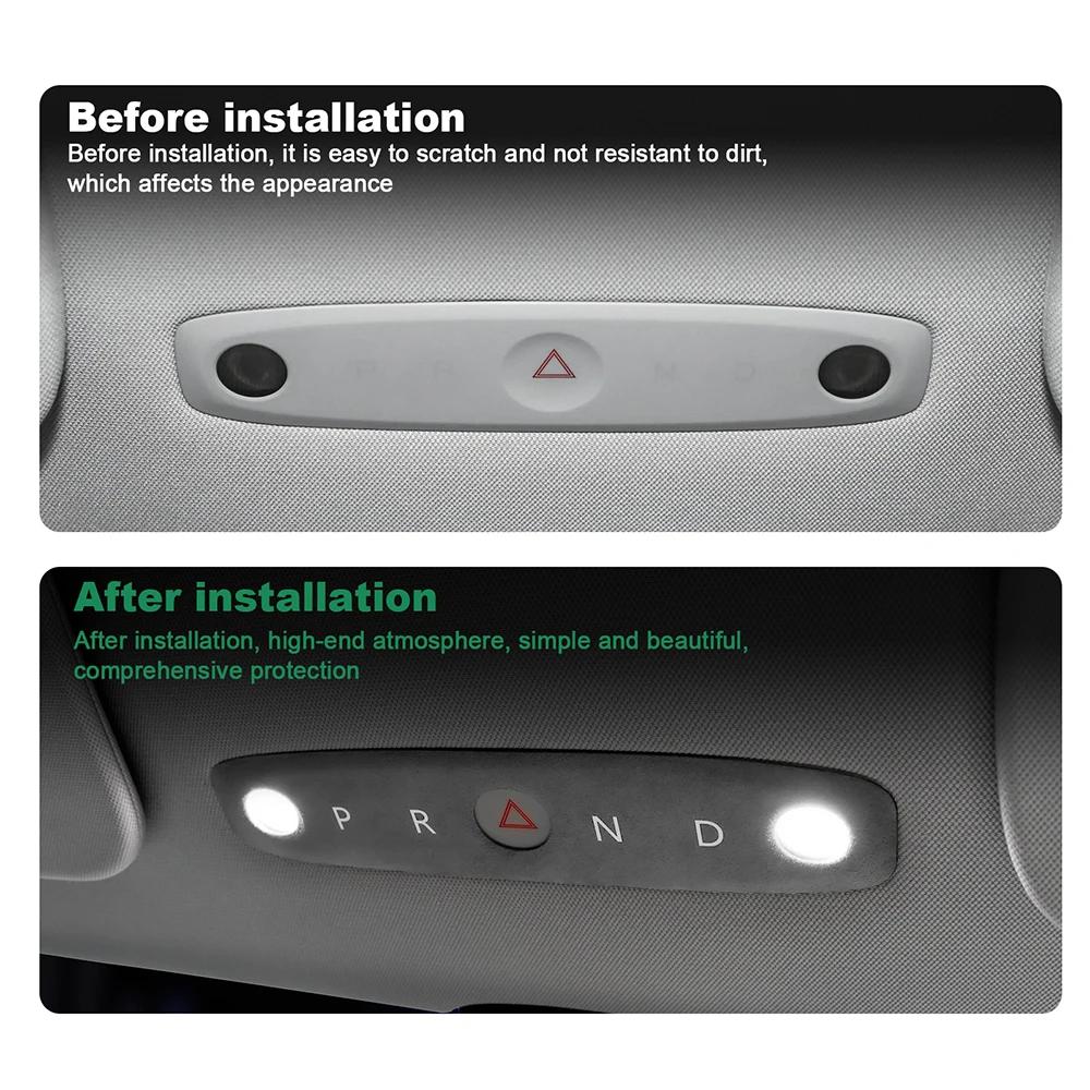 Suede Reading Light Frame Trim Sticker for Tesla Model 3 Highland 2024 Model Y Juniper 2025-UP Accessories
