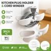 1/3 piezas enrollador de cable para almacenamiento en la cocina - Organizador de cable de alimentación fijo con enchufe sin perforación para gestión de cables eléctricos Herramienta de almacenamiento para organizar el hogar
