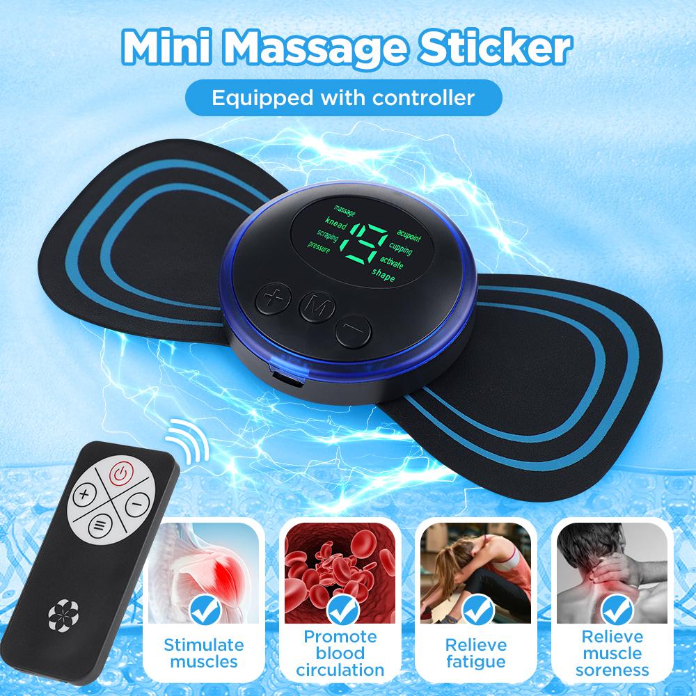 EMS Electric Neck Massager Lcd Display Cervical Massage Patch Low Frequency Pulse Muscle Stimulator Pain Relief Relaxation Tools