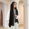 Luxury Rhinestone Hijab Scarf Women Muslim Long Scarves Light Weight Soft Turban Shawl Solid Headscarf Bandana Ramadan 170*60Cm