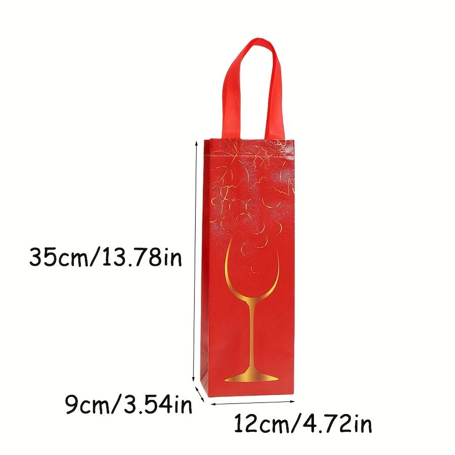12pcs Set of Stylish Non-Woven Wine Bags, Gift Packaging Bags, Party Favor Bags, Material, Durable and Sturdy. Cup Design