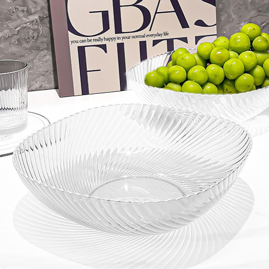 Counter Fruit Bowl Transparent Large Capacity Countertop Snack Bowl Serving Bowl for Household