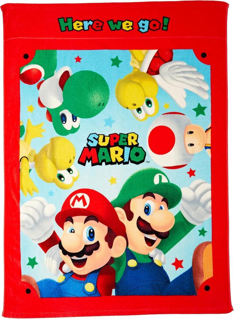 Marushin Towel Mario Nintendo Nap 4525002700 Children's Blanket, Character, MARIO, Gift, 100% Cotton, Yellow, Boys' Blanket, Summer, Daycare,