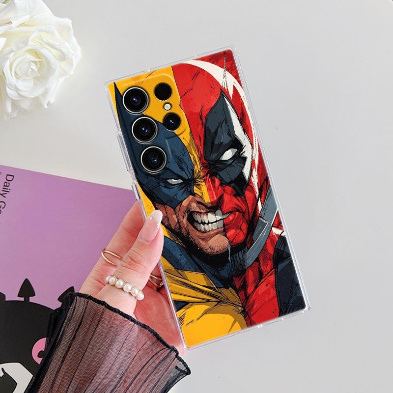 Mavel The Avengers Transparent Case For Samsung Galaxy S26 S25 Ultra S24 S22 S26 Plus S20 S23 S21 S25 FE 5G Clear Silicone Cover